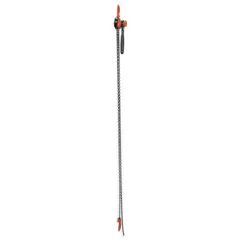 Mini Lever Hoist, 10' Lift, 1000 lbs. (0.5 tons) Capacity, Steel Chain Nassau Supply