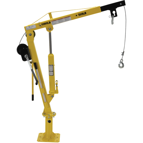 Winch Operated Truck Jib Crane, 500 lbs. (0.25 tons) Capacity, 102' Max. Clearance Nassau Supply
