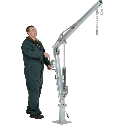Winch Operated Truck Jib Crane, 500 lbs. (0.25 tons) Capacity, 99" Max. Clearance Nassau Supply