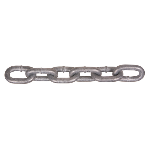 Hot-Dipped Galvanized Chains, Carbon Steel, 1/4" x 450' (137.2 m) L, Grade 30, 1100 lbs. (0.55 tons) Load Capacity Nassau Supply