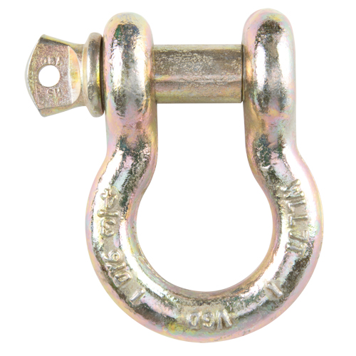 Manille d'ancrage &agrave; vis, 3/8", Cheville &agrave; vis, Chromat&eacute; jaune Nassau Supply
