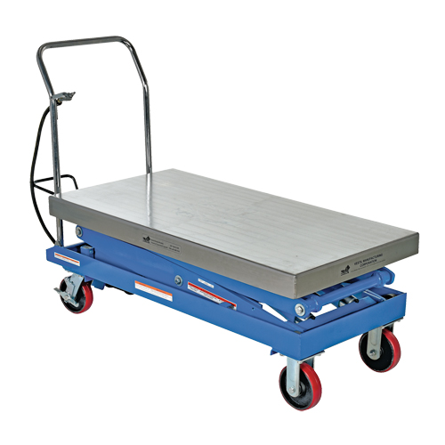 Pneumatic Hydraulic Scissor Lift Table, Steel, 47-1/4" L x 24" W, 1500 lbs. Cap. Nassau Supply