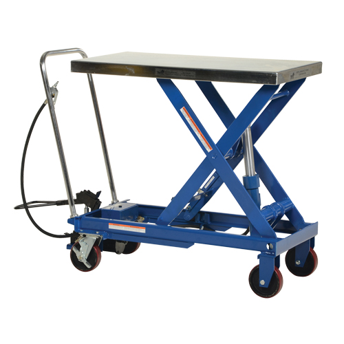 Pneumatic Hydraulic Scissor Lift Table, Steel, 39-1/2" L x 20" W, 1750 lbs. Cap. Nassau Supply