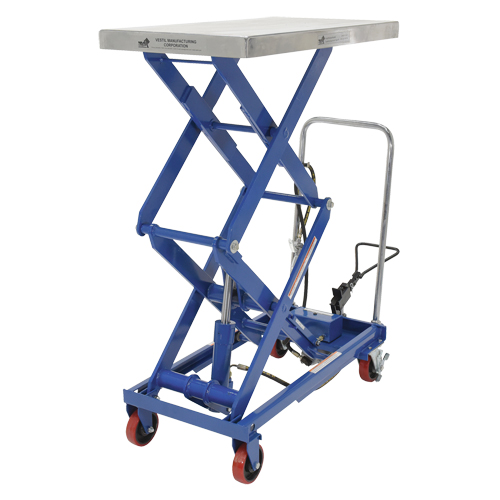Pneumatic Hydraulic Scissor Lift Table, Steel, 35-1/2" L x 20" W, 800 lbs. Cap. Nassau Supply