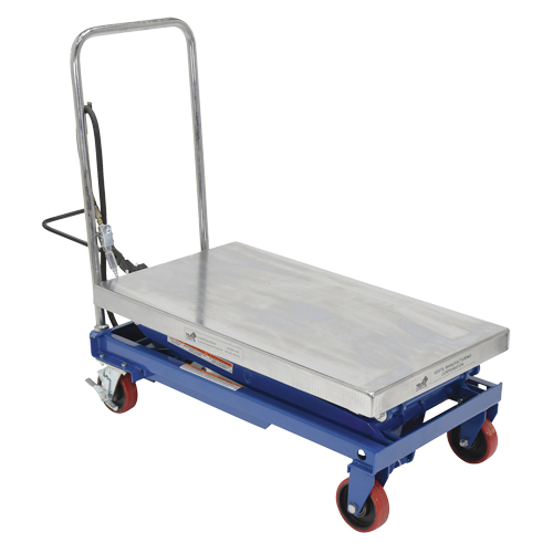 Pneumatic Hydraulic Scissor Lift Table, Steel, 35-1/2" L x 20" W, 800 lbs. Cap. Nassau Supply