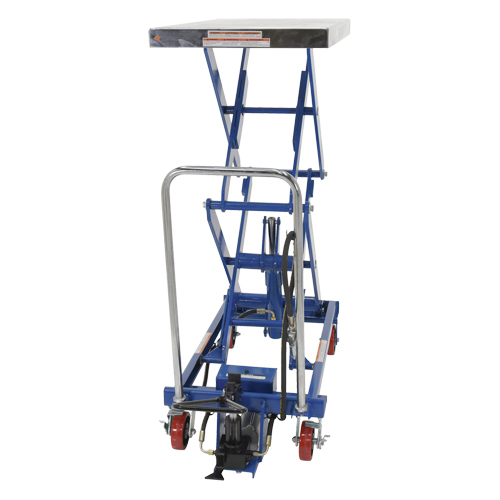 Pneumatic Hydraulic Scissor Lift Table, Steel, 35-1/2" L x 20" W, 800 lbs. Cap. Nassau Supply