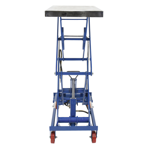 Pneumatic Hydraulic Scissor Lift Table, Steel, 35-1/2" L x 20" W, 800 lbs. Cap. Nassau Supply