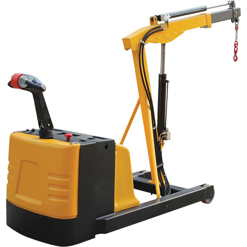 Electric Powered Floor Crane, 8.8' Lift, 1500 lbs. (0.75 tons), 44-1/4" Arm, 62-1/4" H Nassau Supply