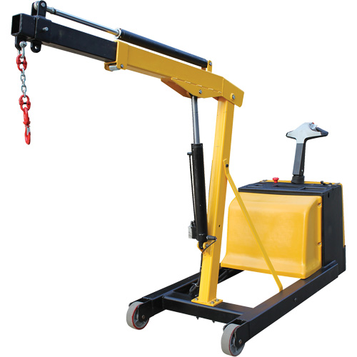 Electric Powered Floor Crane, 8.8' Lift, 1500 lbs. (0.75 tons), 44-1/4" Arm, 62-1/4" H Nassau Supply