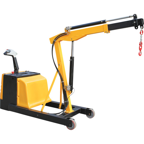 Electric Powered Floor Crane, 8.8' Lift, 1500 lbs. (0.75 tons), 44-1/4" Arm, 62-1/4" H Nassau Supply
