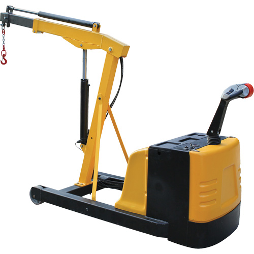 Electric Powered Floor Crane, 8.8' Lift, 1500 lbs. (0.75 tons), 44-1/4" Arm, 62-1/4" H Nassau Supply