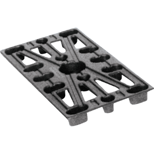 Plastic Pallets, 4-Way Entry, 24" L x 12" W x 1-1/2" H Nassau Supply