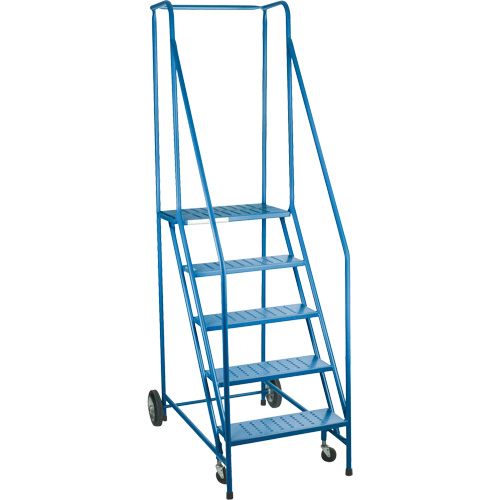 Escabeau roulant certifi&eacute; par la CSA, 5 marches, Largeur de la marche 22", Hauteur de la plateforme 46", Acier Nassau Supply