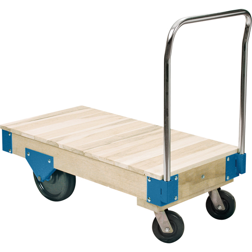 Platform Trucks - All Wood Deck Platform Trucks, 48" L x 24" W, 3000 lbs. Capacity, Nylon Casters Nassau Supply