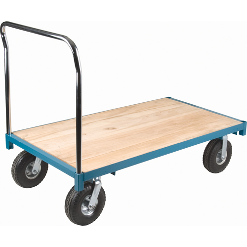 Heavy-Duty Platform Truck, 48" L x 24" W, 1200 lbs. Capacity, Pneumatic Casters Nassau Supply