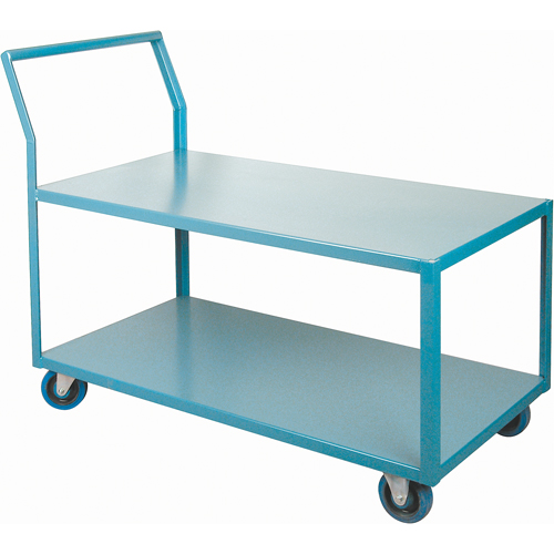 Heavy-Duty Low Profile Shop Carts, 2 Tiers, 24" W x 48" D x 40" H, 1200 lbs. Cap. Nassau Supply
