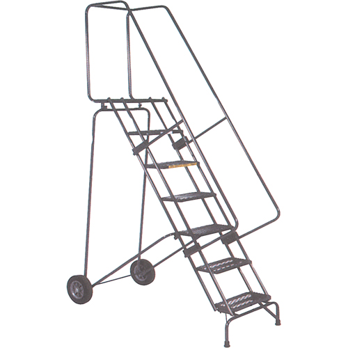 &eacute;chelles mobiles Fold-N-Store, 8 marches, Perfor&eacute;, Hauteur 80" Nassau Supply
