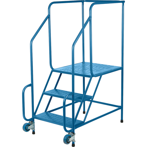 &eacute;chelles Tilt-N-Roll, Acier, 3 marches, Largeur 22", 24" p x 27" h marche pali&egrave;re Nassau Supply