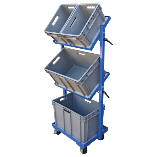 Stock Cart, Steel, 30-11/16" W x 19-1/4" D, 3 Shelves, 300 lbs. Capacity Nassau Supply
