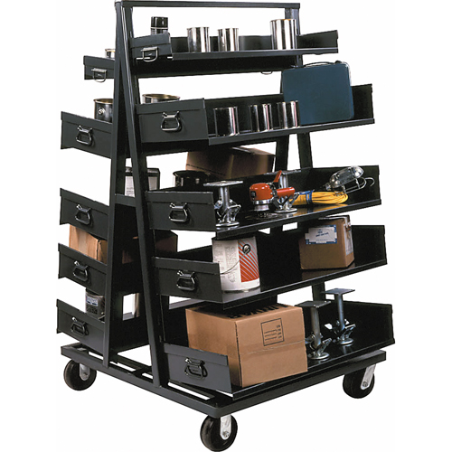 Chariots Adjust-A-Tray, 40" x 38" x 64", Capacit&eacute; 2500 lb Nassau Supply