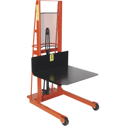 Hydraulic Platform Lift Stacker, Hand Winch Operated, 1000 lbs. Capacity, 60" Max Lift Nassau Supply
