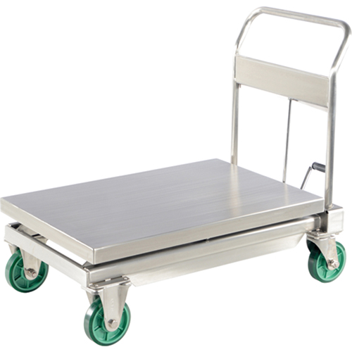 Hydraulic Scissor Lift Table, 35-1/2" L x 19-3/4" W, Stainless Steel, 1100 lbs. Capacity Nassau Supply