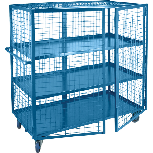 Wire Mesh Truck, 3 Tiers, 39" L x 26" W x 62.5" H, 1200 lbs. Cap. Nassau Supply