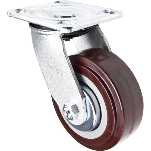 Roulette, Pivotant, 5" (127 mm), Polyur&eacute;thane, 650 lb (294 kg) Nassau Supply