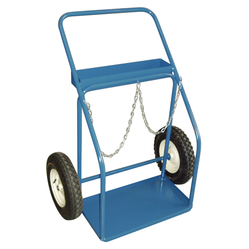 Gas Cylinder Carts, Pneumatic Wheels, 25" W x 13" L Base, 400 lbs. Nassau Supply