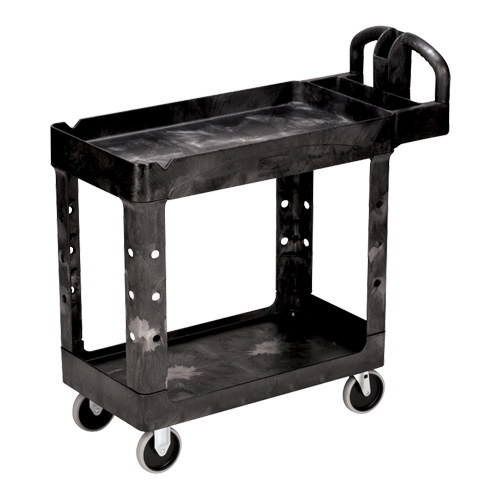 Heavy Duty Utility Cart - 4500-88, 2 Tiers, 17-1/8" x 33-1/4" x 39", 500 lbs. Capacity Nassau Supply