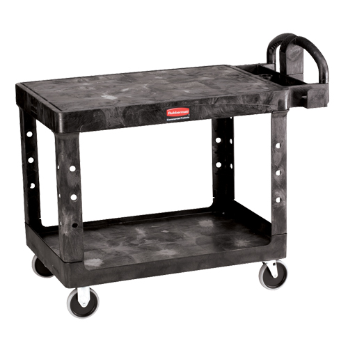 Flat Shelf Heavy Duty Utility Cart - 4525-00, 2 Tiers, 25-7/8" x 33-3/10" x 43-9/10", 500 lbs. Capacity Nassau Supply