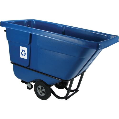 Chariot basculeur en acier, Poly&eacute;thyl&egrave;ne, 1/2 vg³, Capacit&eacute; de charge de 850 lb Nassau Supply