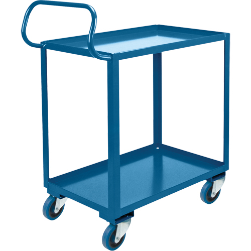 Ergonomic Shelf Truck, 800 lbs. Capacity, Steel, 26" W x 37" H x 38" D, Lip Up Nassau Supply