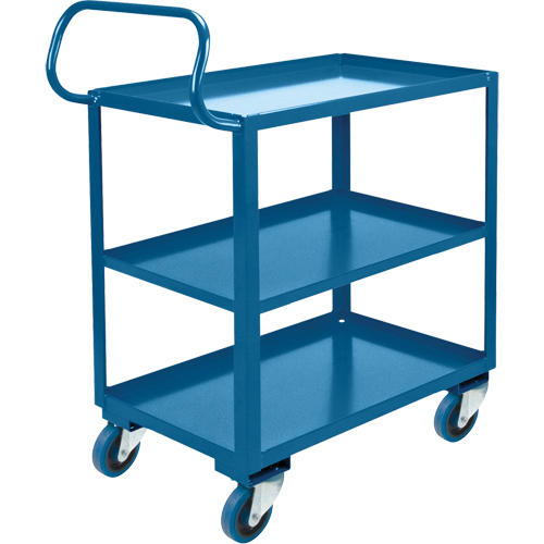Ergonomic Shelf Truck, 800 lbs. Capacity, Steel, 20" W x 37" H x 32" D, Lip Up Nassau Supply