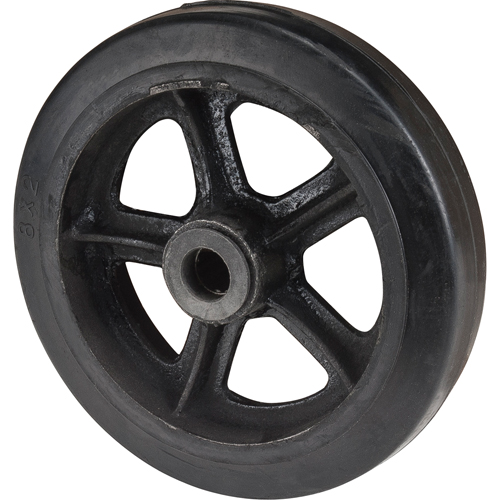 Mold-On Rubber Wheel, 8" (203 mm) Dia. x 2" (51 mm) W, 400 lbs. (181 kg.) Capacity Nassau Supply