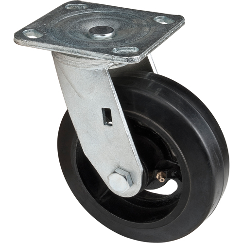 Roulette moul&eacute;, Pivotant, 6" (152,4 mm), Caoutchouc, 550 lb (249 kg) Nassau Supply