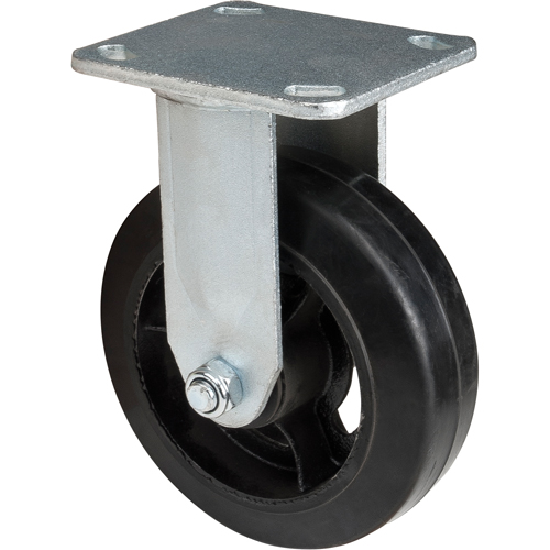 Roulette moul&eacute;, Fixe, 6" (152,4 mm), Caoutchouc, 550 lb (249 kg) Nassau Supply
