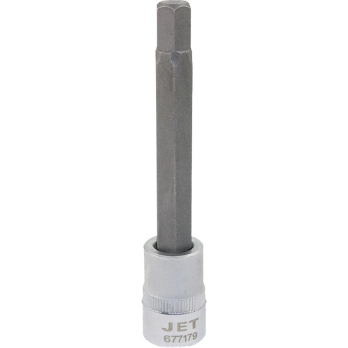 Bit Socket, Hex, 10 mm x 4" L, 3/8" Drive Nassau Supply