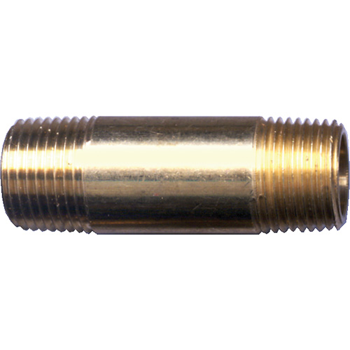 Long Nipple, Brass, 1/4", NPT Nassau Supply
