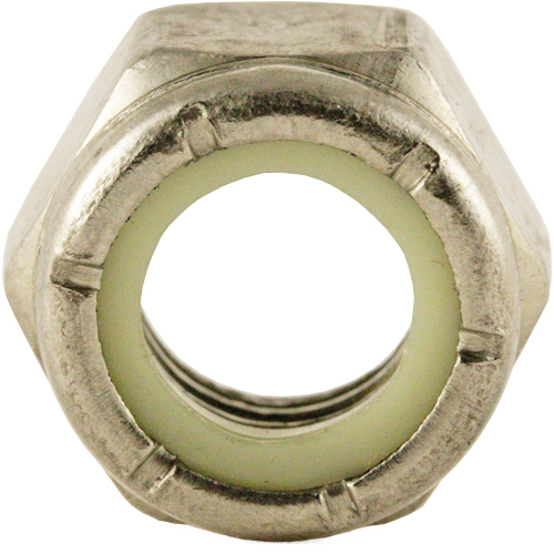 &eacute;crou auto-frein&eacute; en nylon, 1/2" dia, Acier inoxydable, Fin Nassau Supply