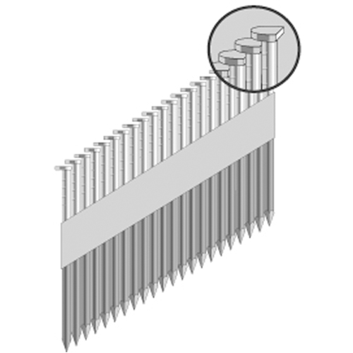 Clous en b&acirc;tonnets 34°, liant de papier Nassau Supply