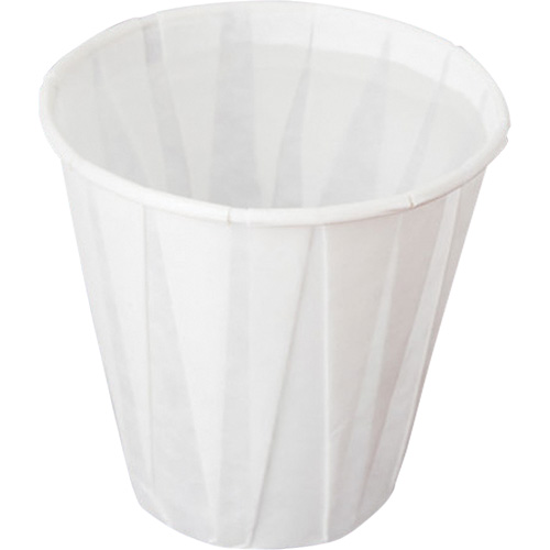 Pleated Cup, Paper, 5 oz., White Nassau Supply