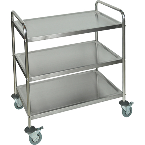 Shelf Cart, 3 Tiers, 21" W x 37" H x 23-1/2" D, 200 lbs. Capacity Nassau Supply