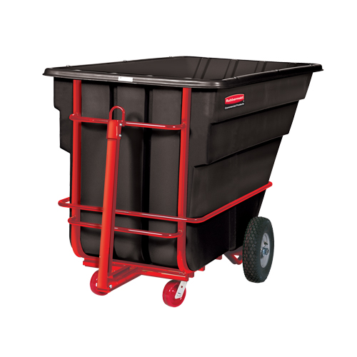 Chariot basculeur en acier, Poly&eacute;thyl&egrave;ne, 1-1/2 vg³, Capacit&eacute; de charge de 2100 lb Nassau Supply