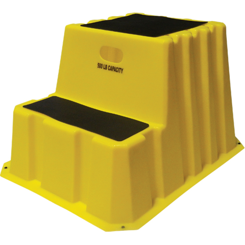 Nestable Industrial Step Stools, 2 Steps, 33" x 25-3/4" x 24" High Nassau Supply