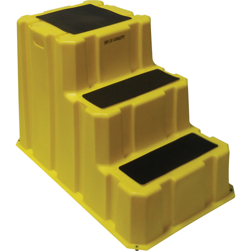Nestable Industrial Step Stools, 3 Steps, 42" x 25-3/4" x 29" High Nassau Supply