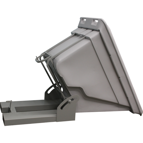 Self Dumping Hopper, Polyethylene, 5/8 cu.yd., Grey Nassau Supply