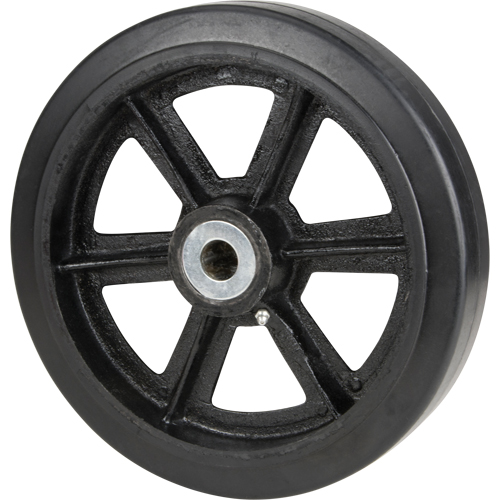 Roulettes en caoutchouc moul&eacute;, 8" (203,2 mm) dia. x 2" (50,8 mm) la, Capacit&eacute; de 600 lb (272,155 kg) Nassau Supply