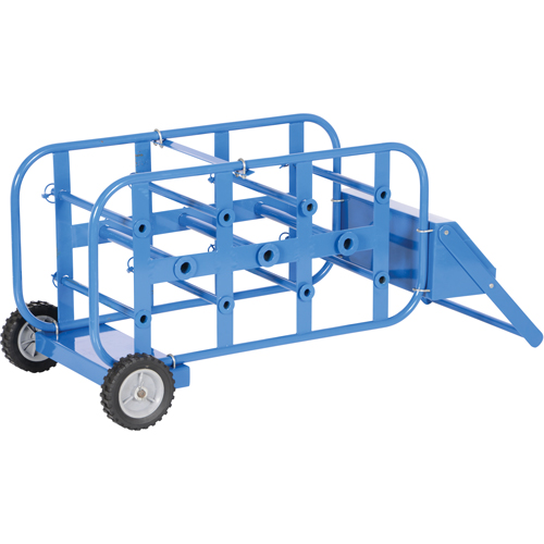 Chariot portatif pour mat&eacute;riaux bobin&eacute;s, Acier, 11 Montants, 19-1/2" la x 43-1/4" h x 17-1/2" p, Capacit&eacute; de 150 lb Nassau Supply