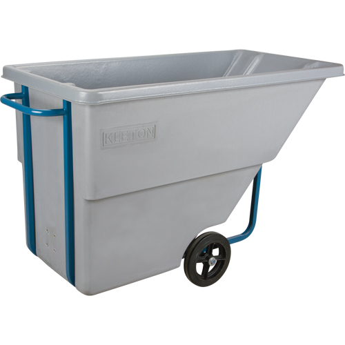 Chariot basculeur en acier, Poly&eacute;thyl&egrave;ne, 0,625 vg³, Capacit&eacute; de charge de 850 lb Nassau Supply
